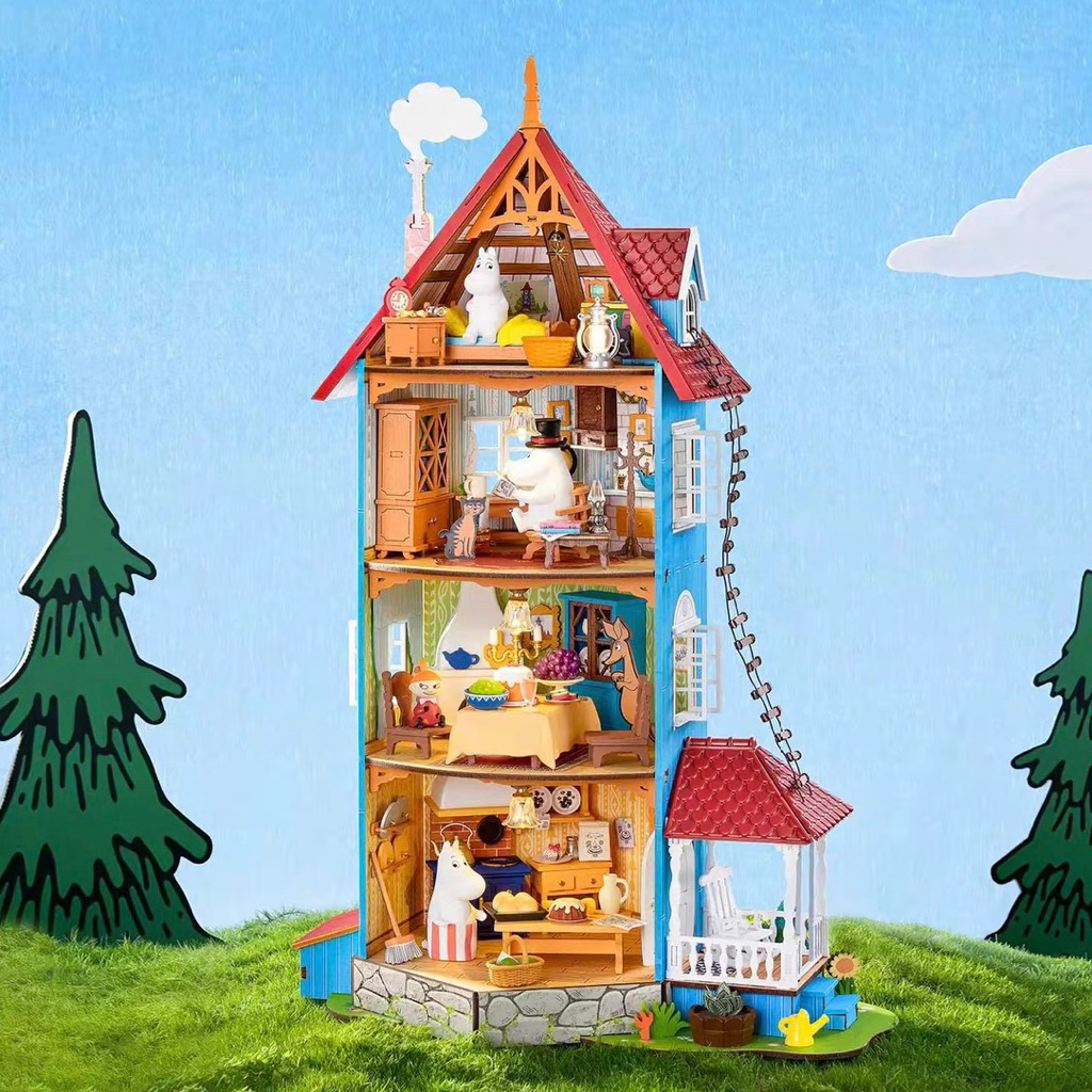 [พร้อมส่ง] Rolife x Moomin House บ้านมูมิน DIY ลิขสิทธิ์แท้ พร้อมตุ๊กตามูมินครบเซต Miniature House