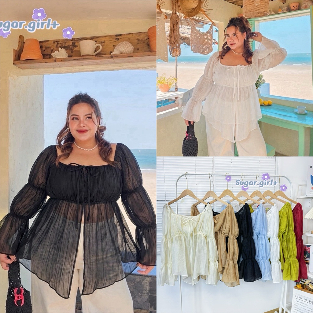 (S) เสื้อญาญ่า สีพื้น ทรงสวย อกใหญ่ (อก40-60“) สวยมาก พรางหุ่นสุดๆ เสื้อผ้าสาวอวบอ้วน พลัสไซส์ ไซส์ใหญ่