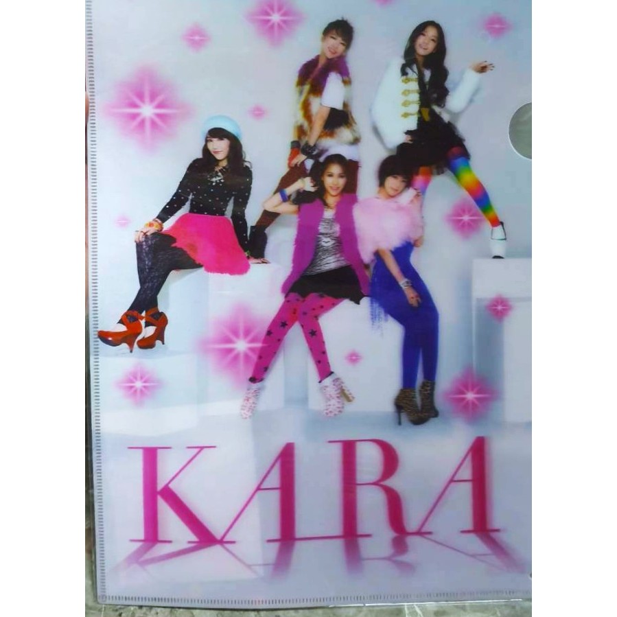 แฟ้ม A4 3D สำหรับสะสม วง KARA ของแท้จากญี่ปุ่น MADE IN KOREA Ji young Nicole Gyu Ri Seung Yeon Ha Ra
