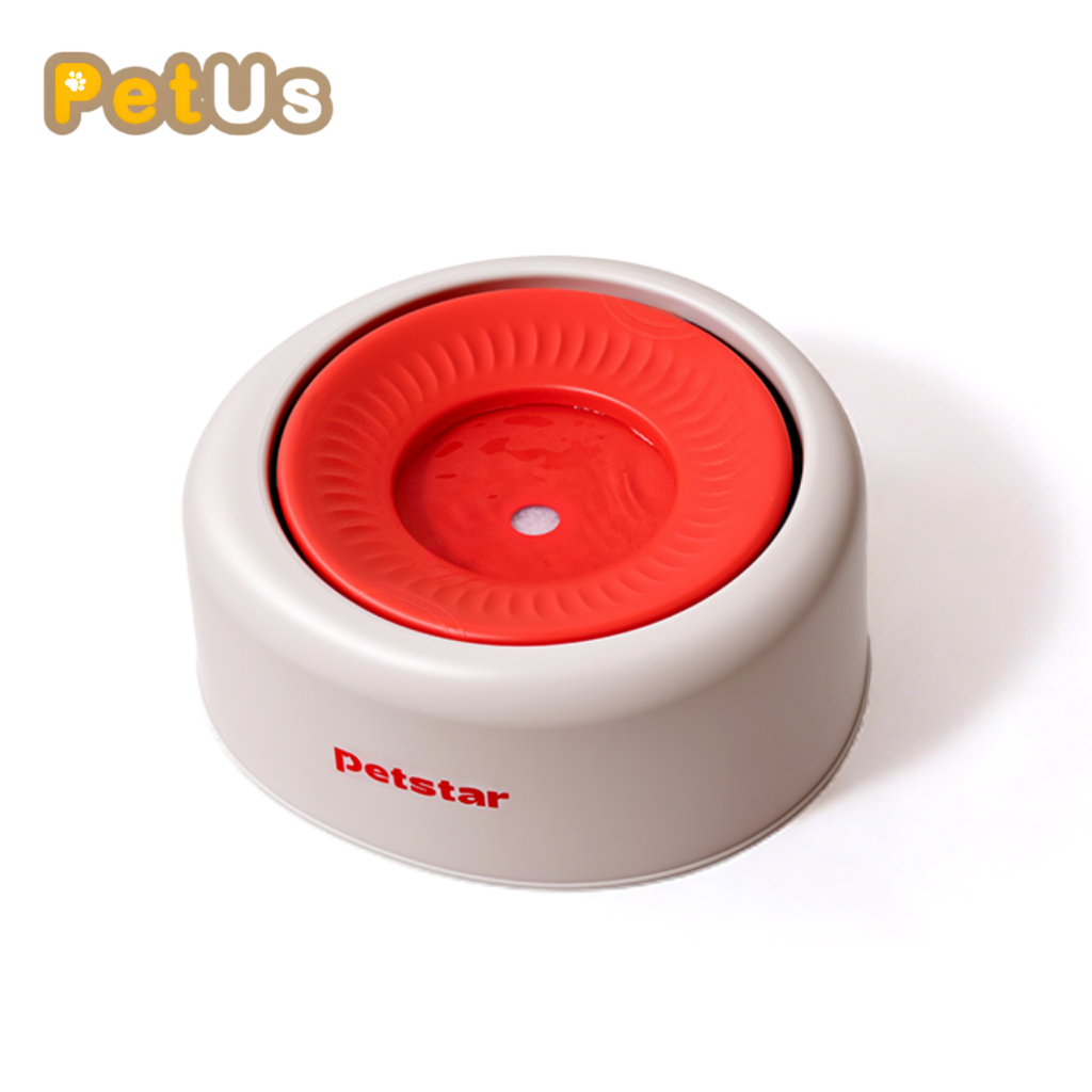 ชามน้ำสัตว์เลี้ยง ชามลอยน้ำ Pet Water Bowl ดีไซน์โค้งมน ป้องกันน้ำกระเด็นและฝุ่น ไม่ลื่น ไม่หกง่าย มี 2 ขนาด
