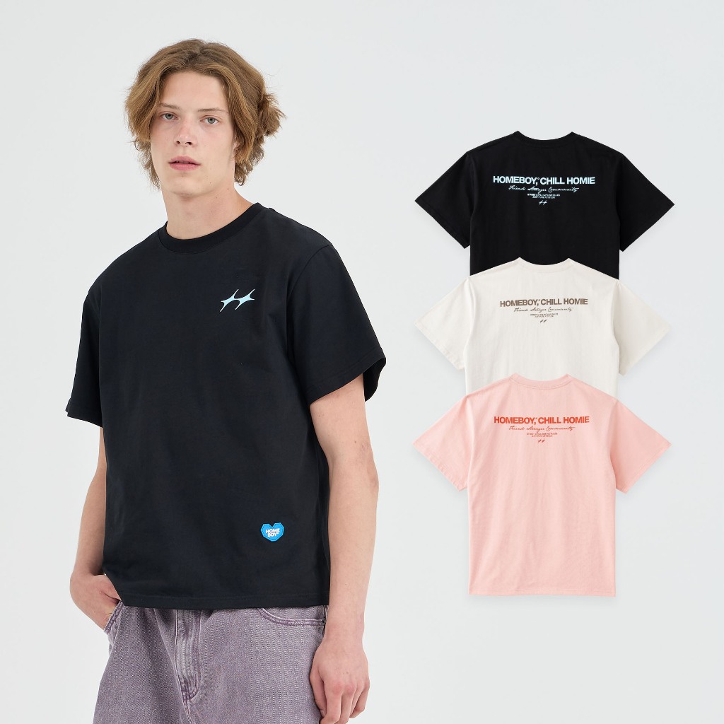 HOMEBOY เสื้อBOXY  HB.STRIPS.TONE.BOXY   คอตตอน100% ใส่ได้ทุกวัน