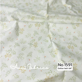 Aom Fabrics 🌷ผ้าคอตตอน 100% twill 64 นิ้ว No.1590-1592 เนื้อเนียนนุ่ม ผ้าเมตร ผ้านำเข้า พร้อมส่ง