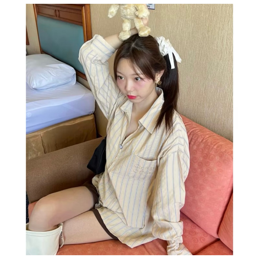 เสื้อเเบรนด์ Cintage เเขนยาวซิป 💖(มือสอง) ซิปlesley987 Cintage CT1914เช็ตแขนยาว