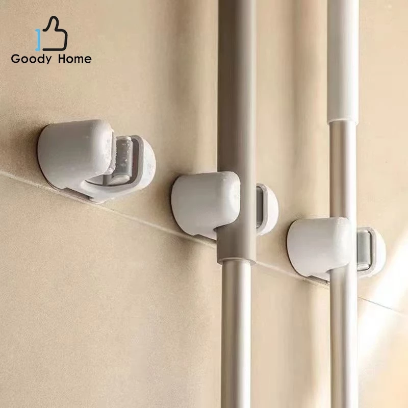 Goody Home ที่แขวนไม้กวาดและไม้ถูพื้น ติดตั้งง่ายไม่ต้องเจาะ แข็งแรงทนทาน
