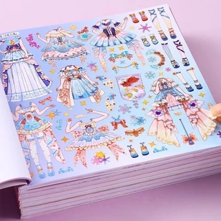 สติกเกอร์แต่งตัวเจ้าหญิง กระจกเงา DIY แต่งหน้า เปลี่ยนชุด ของเล่นเด็กผู้หญิง ของขวัญเด็กน่ารัก