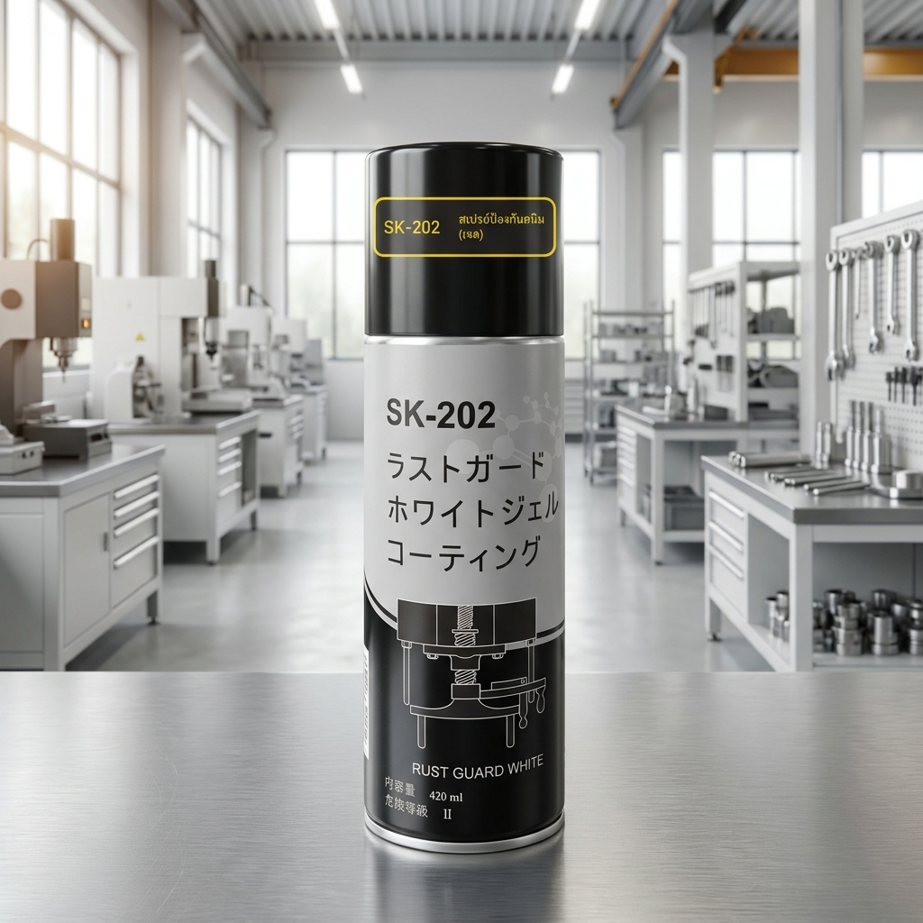 Shinseika SK-202 RUST GUARD WHITE สเปรย์ป้องกันสนิม (สีขาว) 420 ml.