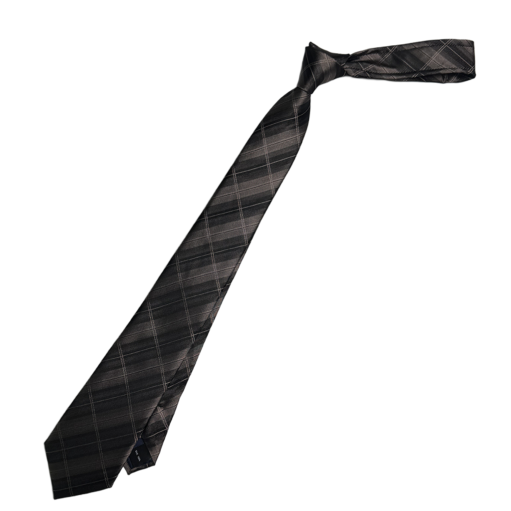 SUIT SELECT ربطة عنق كاروهات — رمادي وأخضر ووردي — صورة 2