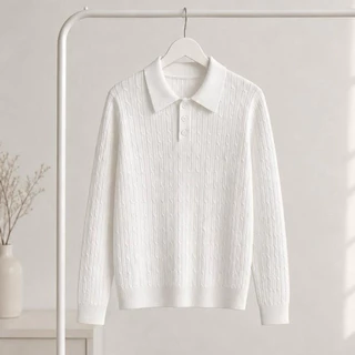 LITTLEMOM เสื้อโปโลแขนยาวถักเกลียว รุ่น ROSE
