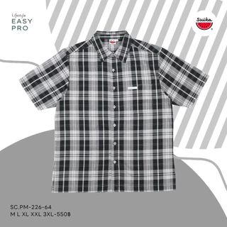เสื้อแตงโม (SUIKA) เสื้อเชิ๊ตคอปกแขนสั้น ลายสก๊อต (ผ้าไม่ยืด) ( SC.PM-226 227 228 229 230 231 232 )
