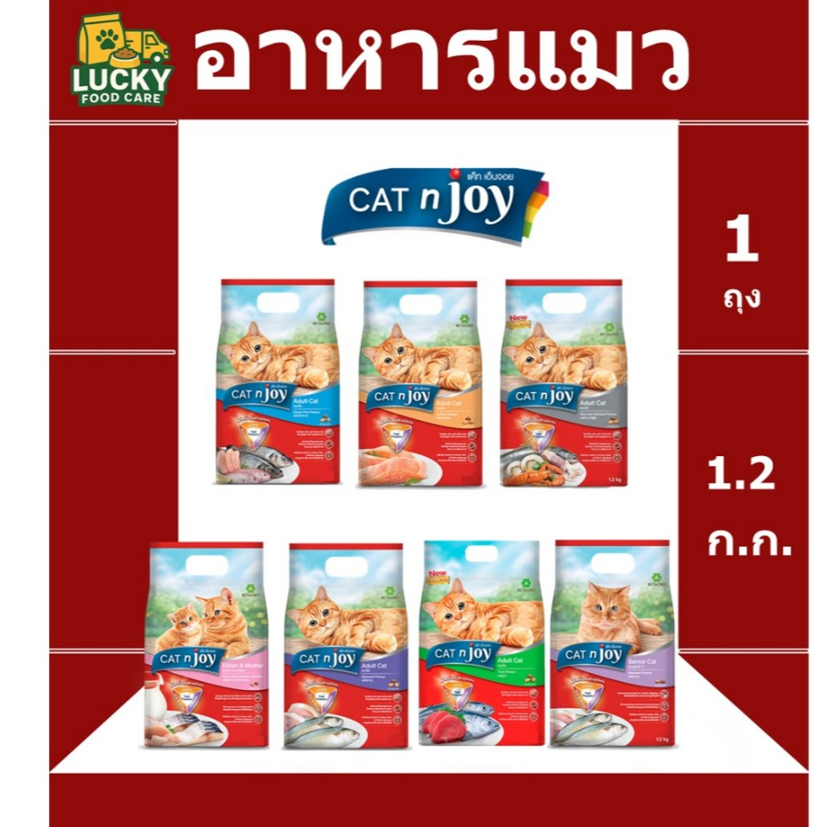 อาหารแมว Cat n Joy ขนาด 1.2กก สินค้าขายดี ทุกรสชาติ