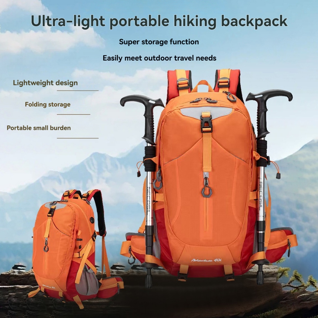 ถุงเท้าฟรี 1 คู่ ถุงเท้า()40L กระเป๋าเป้เดินป่า เป้แบ็คแพ็ค สำหรับนักผจญภัยตัวจริง มีดามเหล็ก ถึก ทน เท่ เซฟหลังดีที่สุด