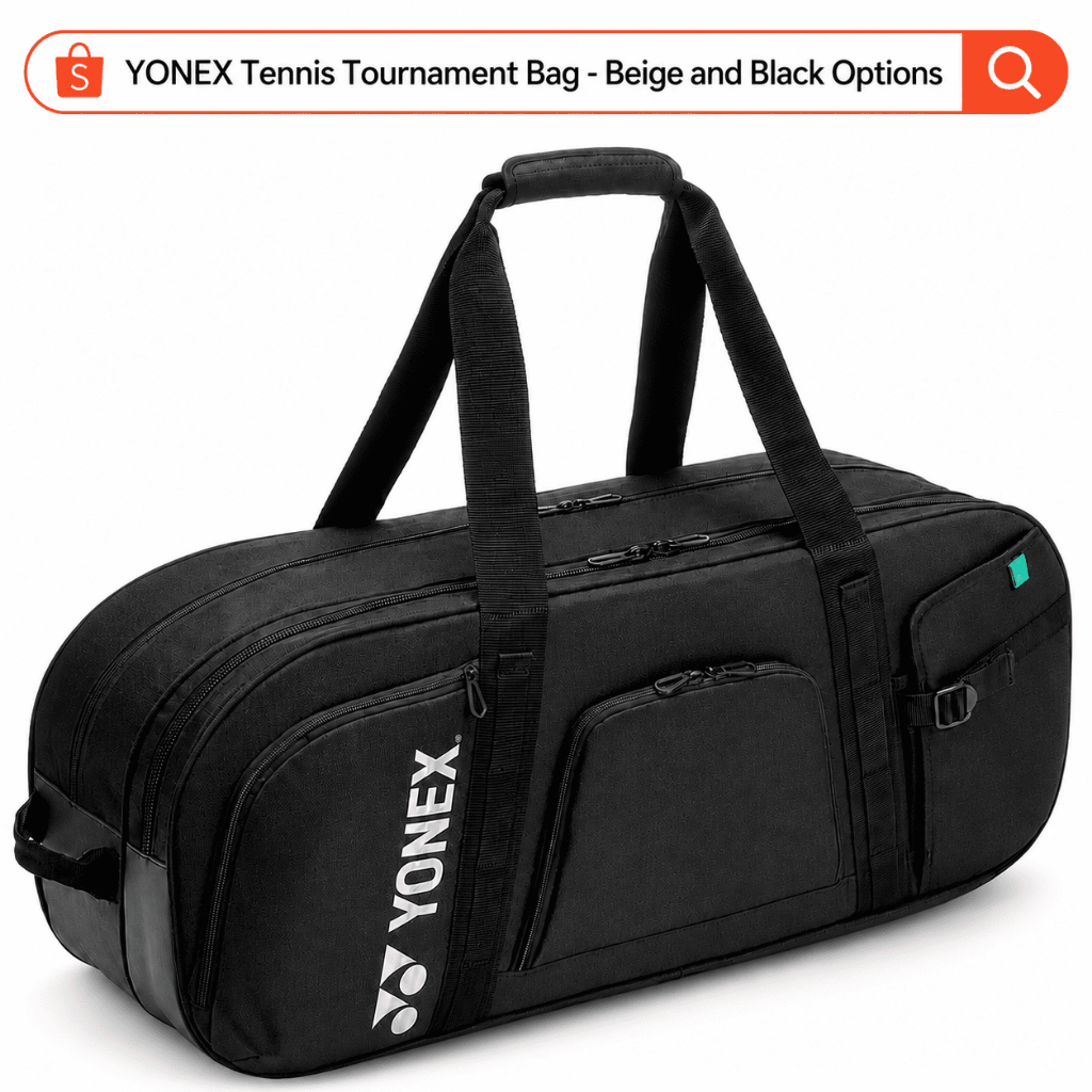 YONEX Tennis Tournament Bag - Beige and Black Options