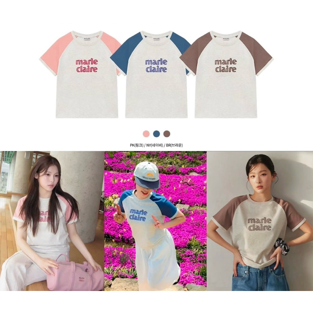 Marie baby tee  เสื้อยืดคอกลมแขนสั้นสุดคิ้วท์ ทรงเบบี้ทีคอลใหม่งานปัก