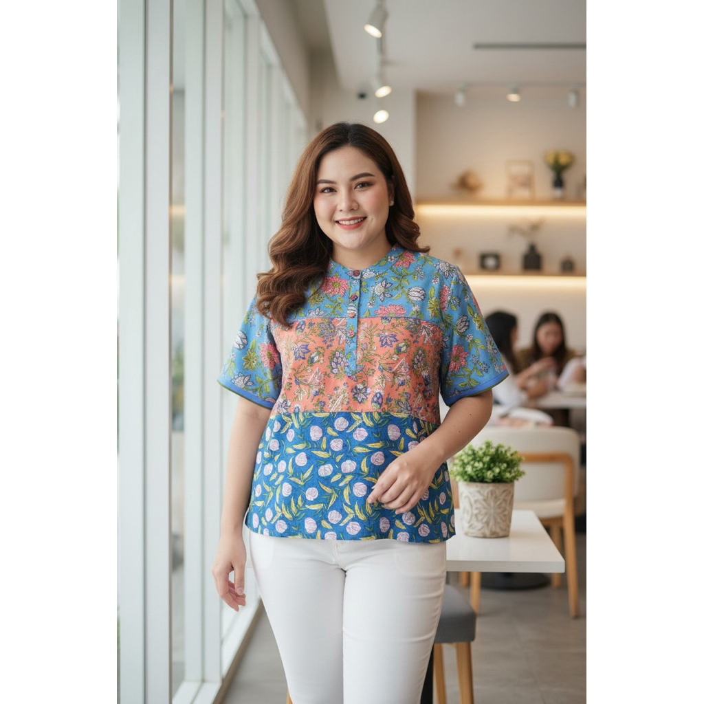 XXL46เสื้อโปโลแขนสั้นรุ่นขนมชั้นผู้หญิงแบบเรียบสวยงาม