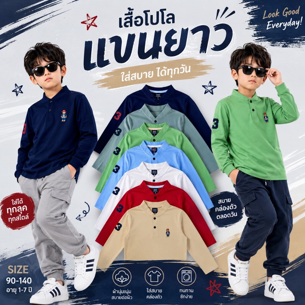🔥พร้อมส่ง🔥เสื้อแขนยาวสีพื้นปักหมี ผ้าเด้ง นุ่ม ไม่หด ไม่ย้วย เนื้อผ้าสเปนเด๊กส์