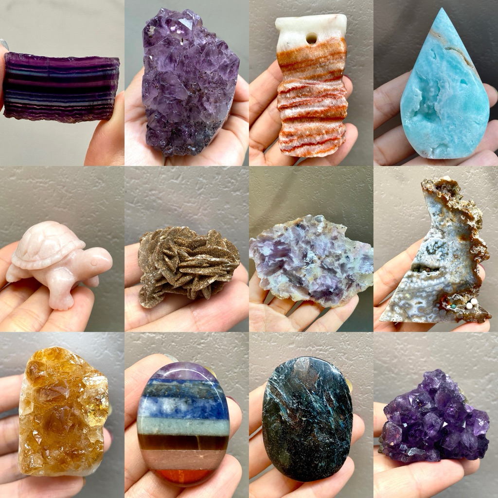 🥰รวมมิตรหินมงคล หินธรรมชาติคละชนิด (Rough Stones) คละไซส์ คละชนิด