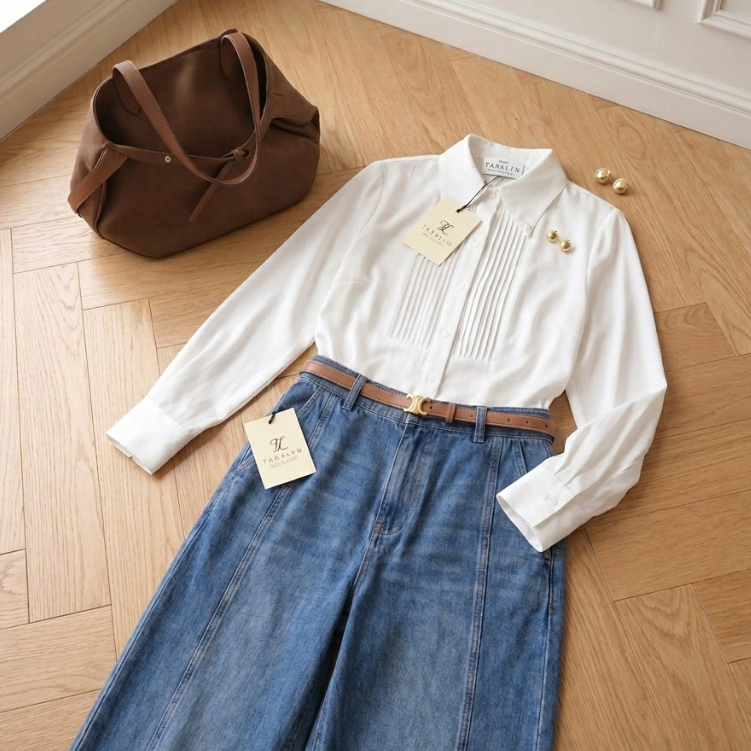 #CT666 เสื้อเชิ๊ต ใส่ทำงาน ทรงเรียบหรู เสื้อเชิ้ตสาวทำงานลุคลูกคุณ ใส่แล้วดูแพงทันที