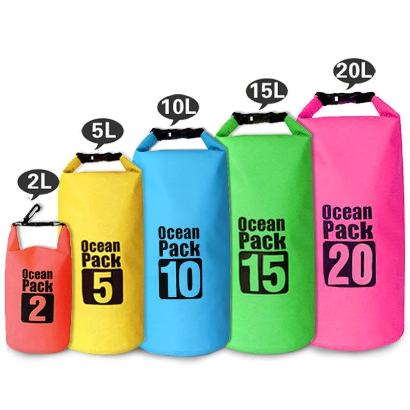 กระเป๋ากันน้ำแบบพกพาขนาด 2L/3L/5L/10L/15L/20L(2L-15L แถม 1 สาย/20L แถม 2 สาย) Ocean Pack