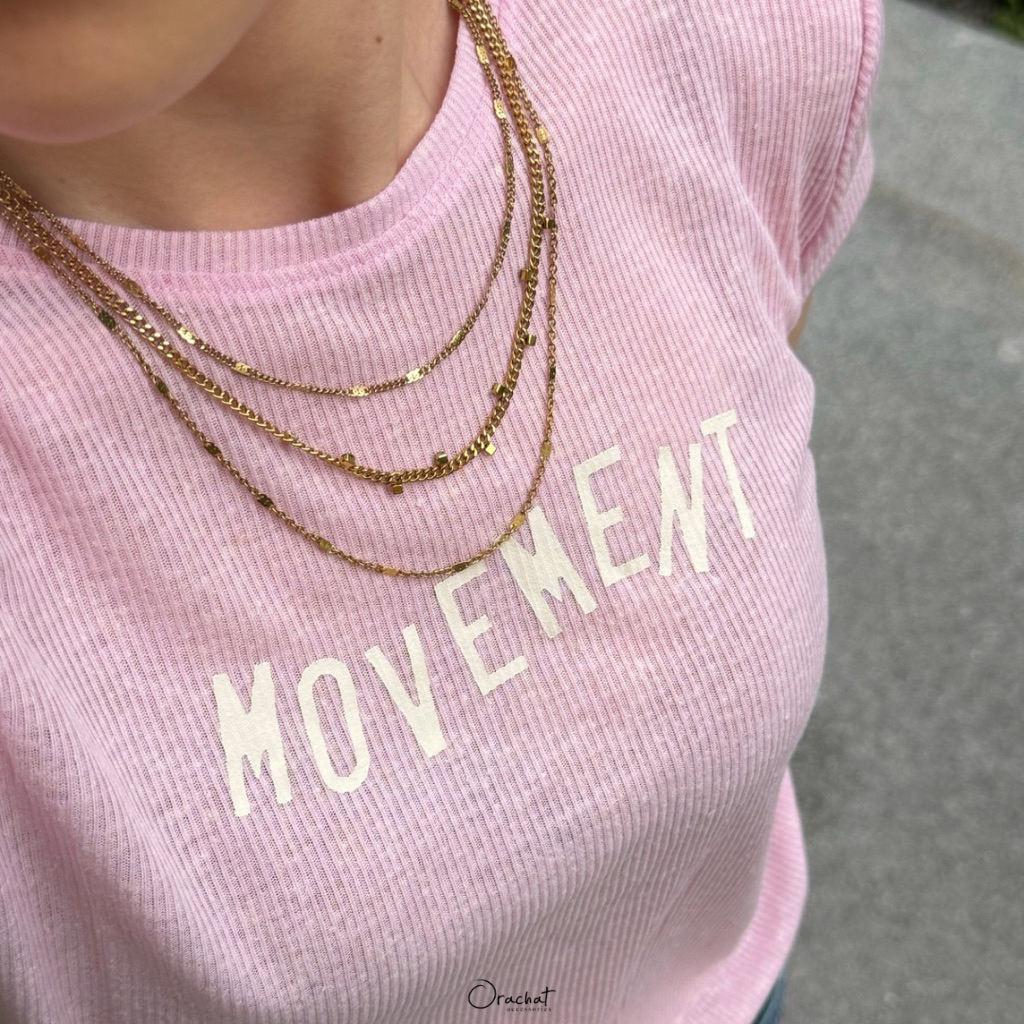 Orachat | Gezel 14k necklace set. (สร้อยคอตัวเรือนสแตนเลส)