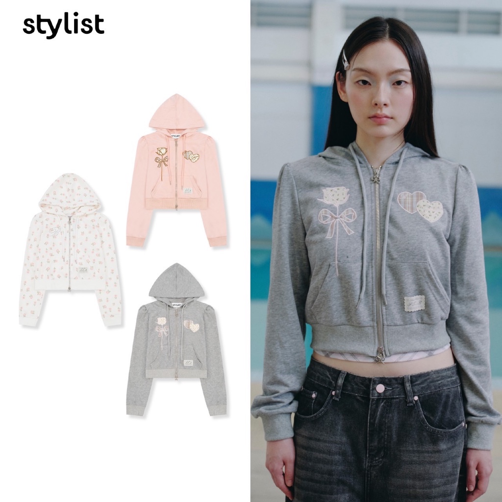 STYLIST x Brinkkty -  Sweaters/Hoodies -Wendy  002  - ฮู้ดดี้เทคนิค patchwork