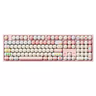 พร้อมส่ง!! คีย์บอร์ด เมาส์ AKKO 5108 V5 Bun Piggy Full Size 100% คีย์บอร์ดขนมปัง ครีมมี่ Mechanical Keyboard T100