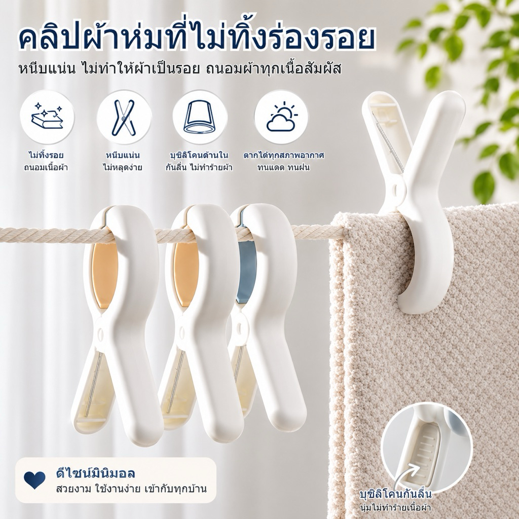 ตัวหนีบผ้าขนหนู ที่หนีบ ผ้าห่ม ตัวใหญ่