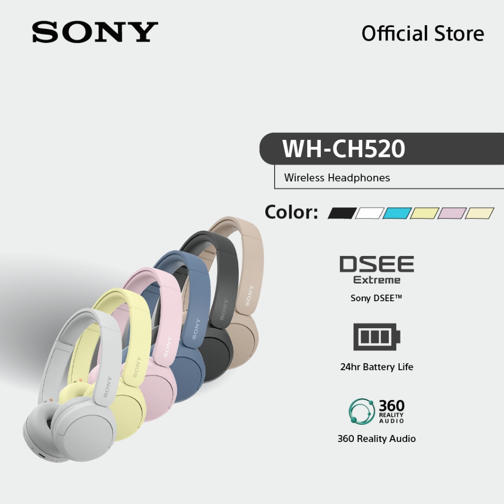 Sony หูฟัง Headphones รุ่น WH-CH520 | Bluetooth® 5.2 | Easy hands-free calling and voice assistant commands