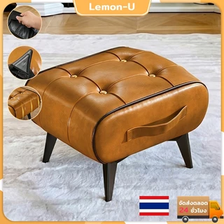 สตูลหนัง สตูลขนาดเล็ก ที่วางเท้า ม้านั่งเปลี่ยนรองเท้า ผ้าที่เป็นมิตรกับผิวหนังทั้งสี่ฤดูกาล