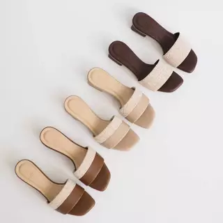 👡รุ่น Mixsy👡 รองเท้าส้นสูง 1.5 นิ้ว พื้นนุ่ม ดีไซน์ผ้าทวิตผสมหนัง ลุคคุณหนู เรียบหรู ใส่ง่ายทุกลุค PICHA.SHOES
