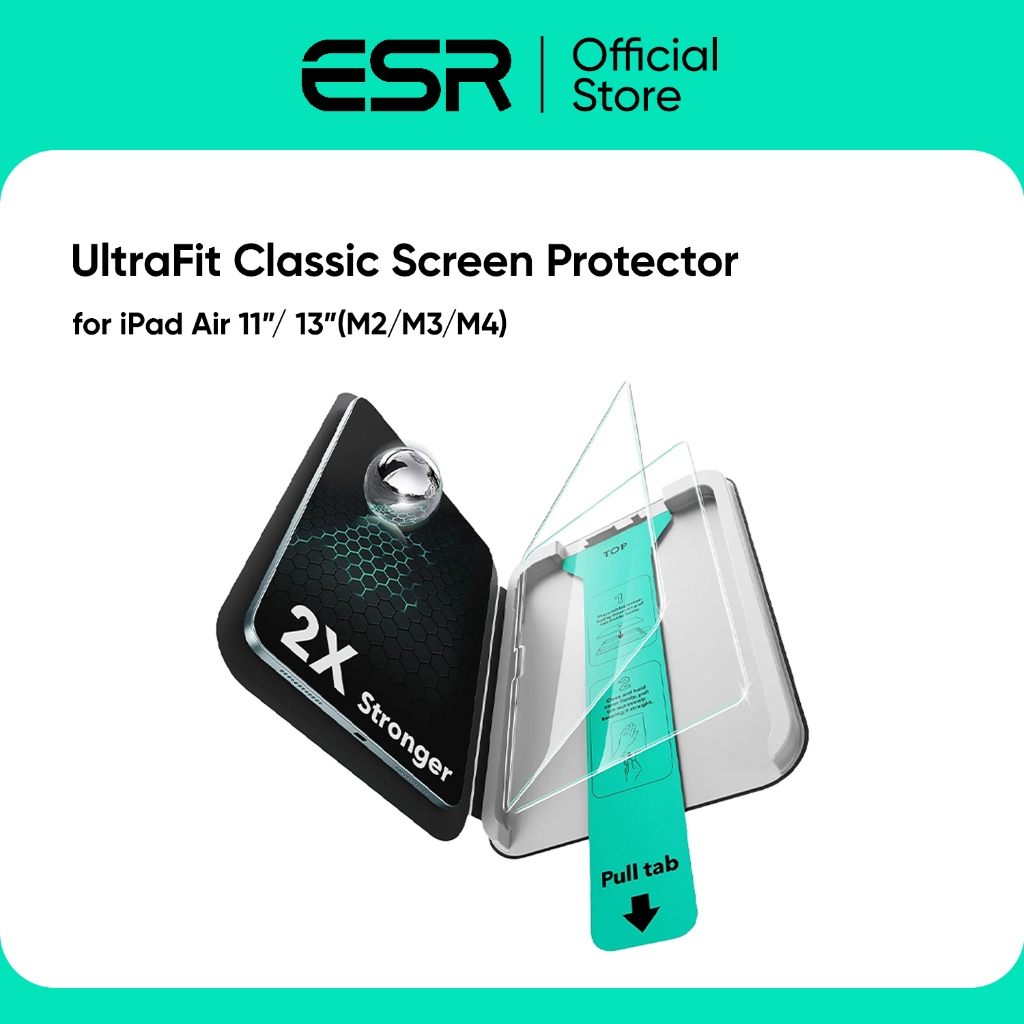 ESR - ฟิล์มกระจกสำหรับ iPad Air 11"/ iPad Air 13" (2025/2024) รุ่น UltraFit Classic Screen Protector