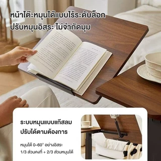 Nexcube โต๊ะคร่อมเตียงปรับระดับ ระบบโช๊คแก๊ส มีล้อเลื่อน โต๊ะคอมข้างเตียง โต๊ะวางโน๊ตบุ๊ค แผ่นโต๊ะปรับเอียงได้
