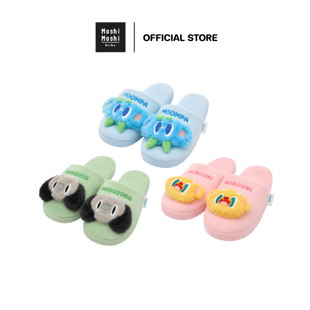 Moshi Moshi รองเท้าเดินในบ้าน รองเท้าแตะสลิปเปอร์ ลาย MOOMPA ลิขสิทธิ์แท้ รุ่น 8100051904-51909
