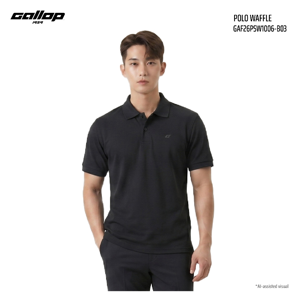 GALLOP Men’s Polo Waffle เสื้อโปโลวาฟเฟิล ทรง Regular Fit (GAF26PSW1006-B03)