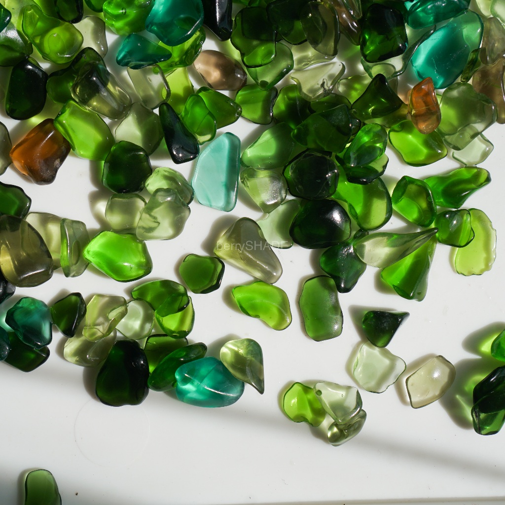 Sea Glass เศษแก้วทะเล ชิ้นเล็ก คละสี กรวดแก้ว แก้วทะเล ซีกลาส หินสี ใส Beach Aquarium Decors DIY Craft