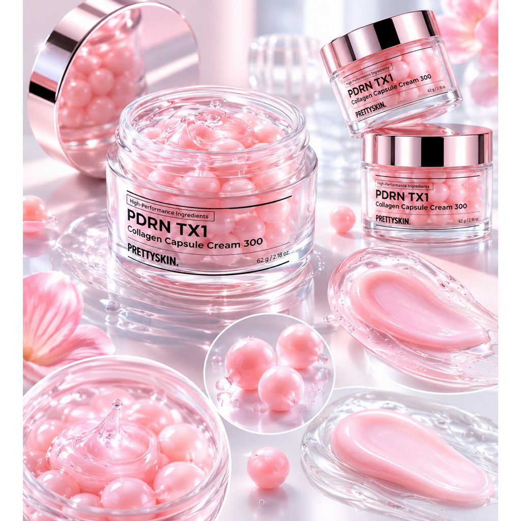 ครีมบำรุงผิว PRETTYSKIN PDRN TX1 Collagen Capsule Cream ผิวอิ่มฟู เด้งใส ชุ่มชื้น ผิวดูเรียบเนียน
