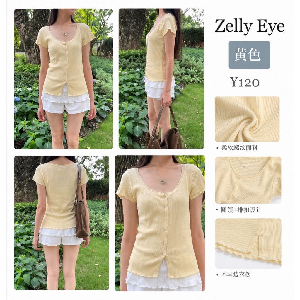 brandy melville zelly top สีเหลือง ของใหม่