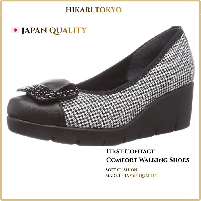 🇯🇵 First Contact รองเท้าคัทชูผู้หญิงญี่ปุ่น ใส่สบาย พื้นนุ่ม ลดเมื่อย ส้นเตารีด ทำงานออฟฟิศ [ส่งตรงจากญี่ปุ่น]