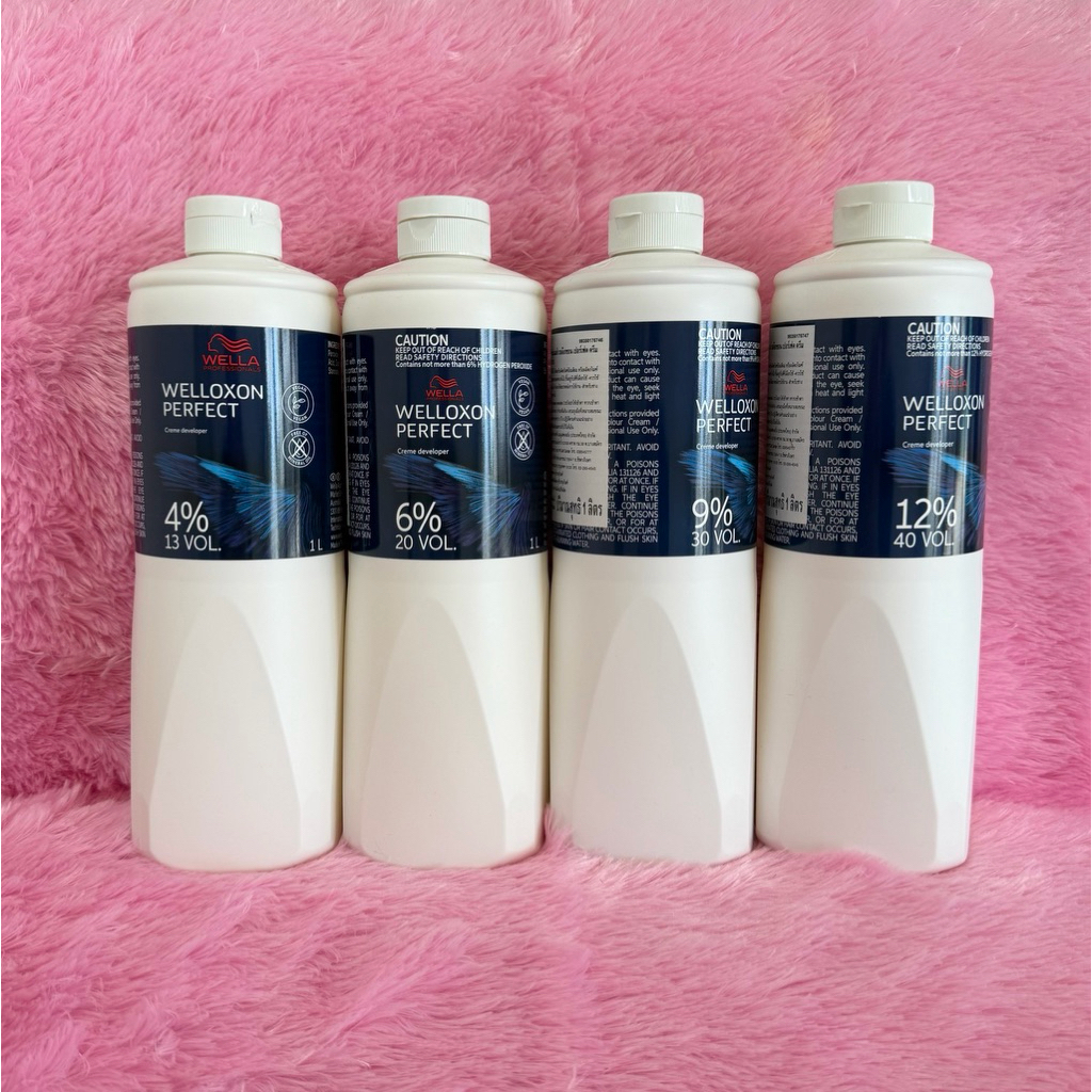WELLA PROFESSIONAL WELLOXON PERFECT 4 6 9 12 % 1000 ML.สำหรับผสมครีมเปลี่ยนสีผม และ ฟอกสีผม