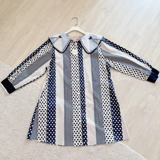 NITAAN(46-52)JUDY DRESS มี2 ไซส์ เดรสคอตตอนทรงเชิ้ต แต่งปกสวยๆ กระดุมหน้า ใส่ได้ทุกวันค่าา 🍋‍🟩
