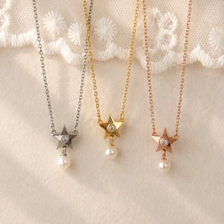 Socrush.bkk | VELVET STAR necklace | SN-103 | สร้อยคอ ดาว มุก