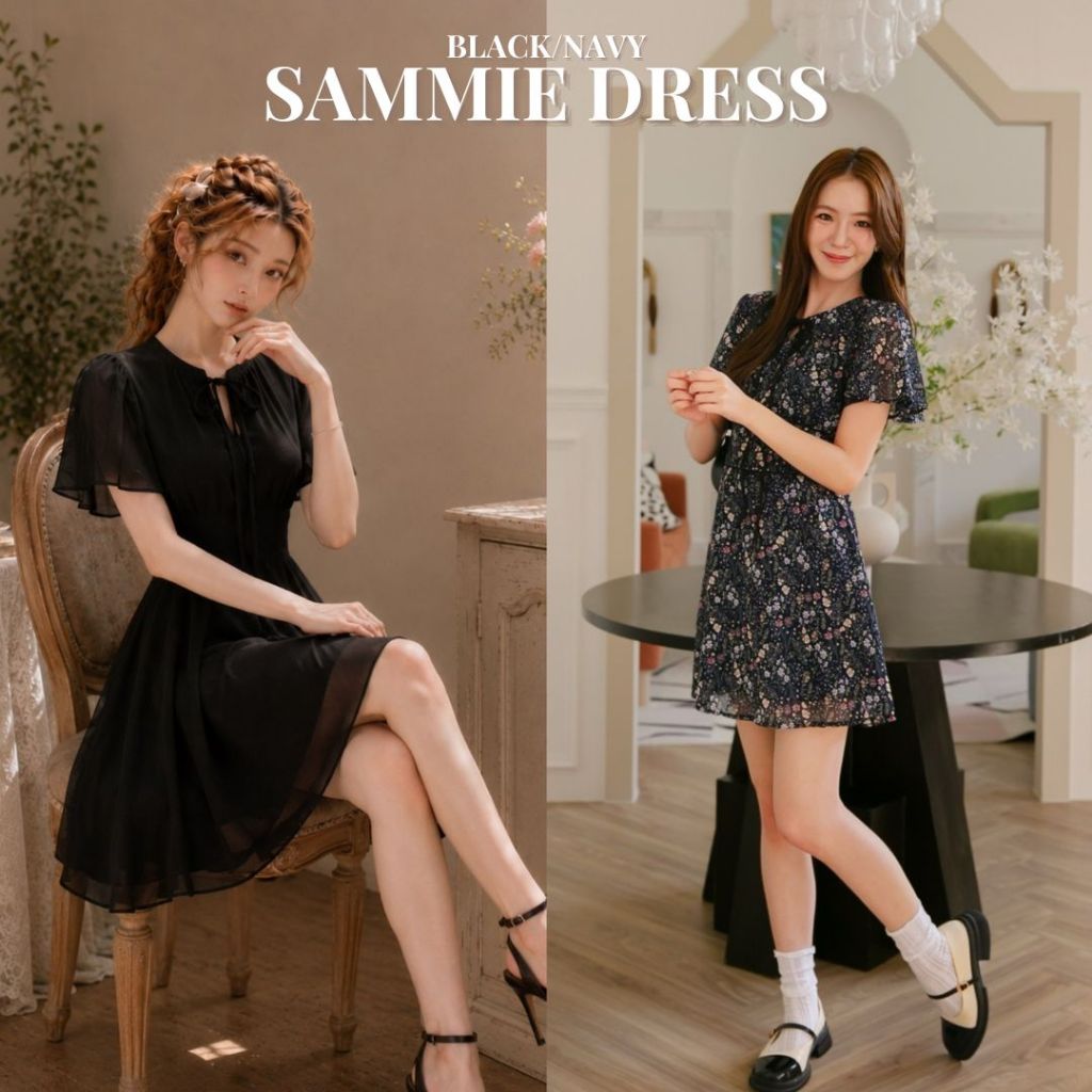 DR0497 LABELLE รุ่น Sammie Dress เดรสสั้นทำงาน เดรสน่ารัก