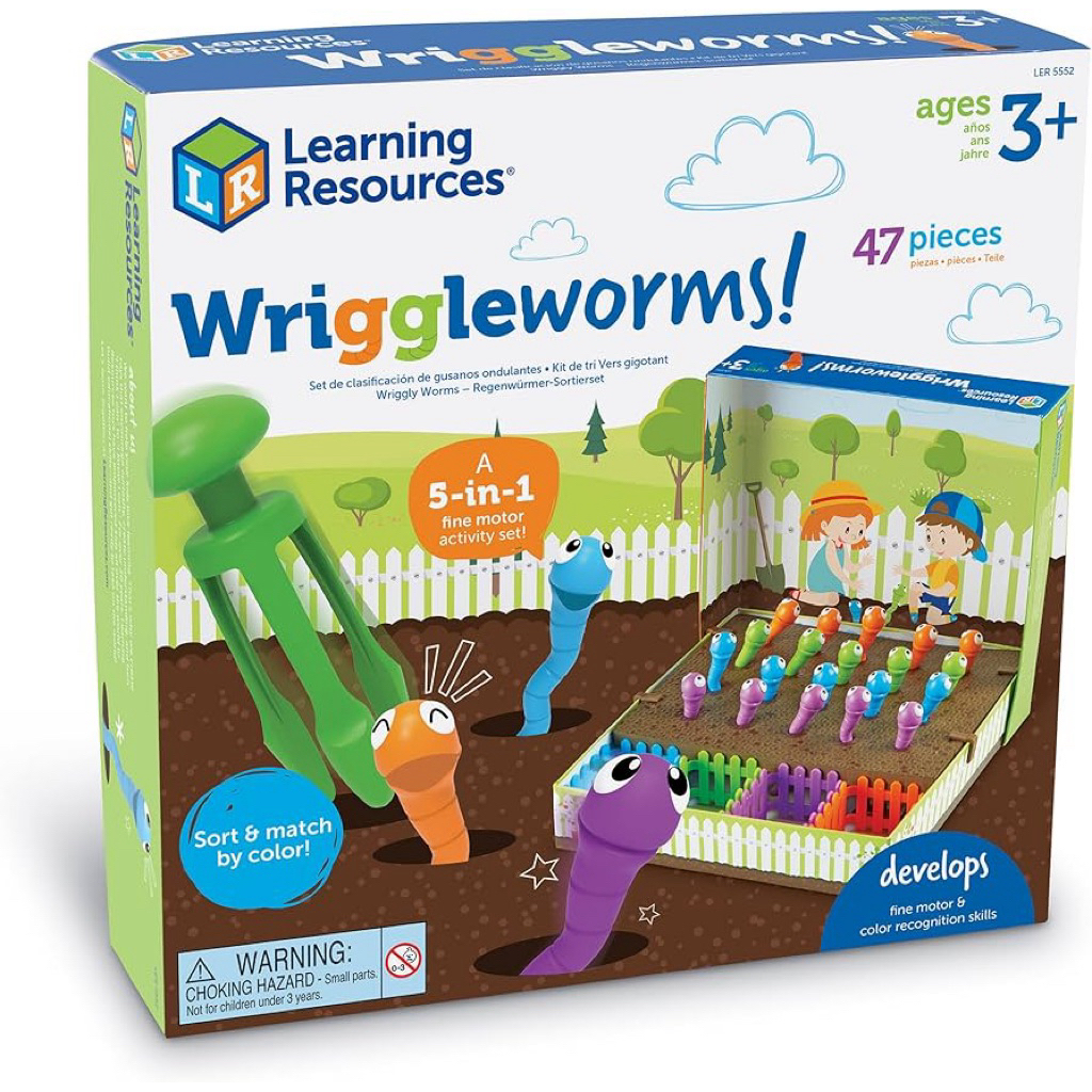 learning  resources | Wriggleworms! Fine Motor Activity Set สินค้าพรีออเดอร์ค่ะ