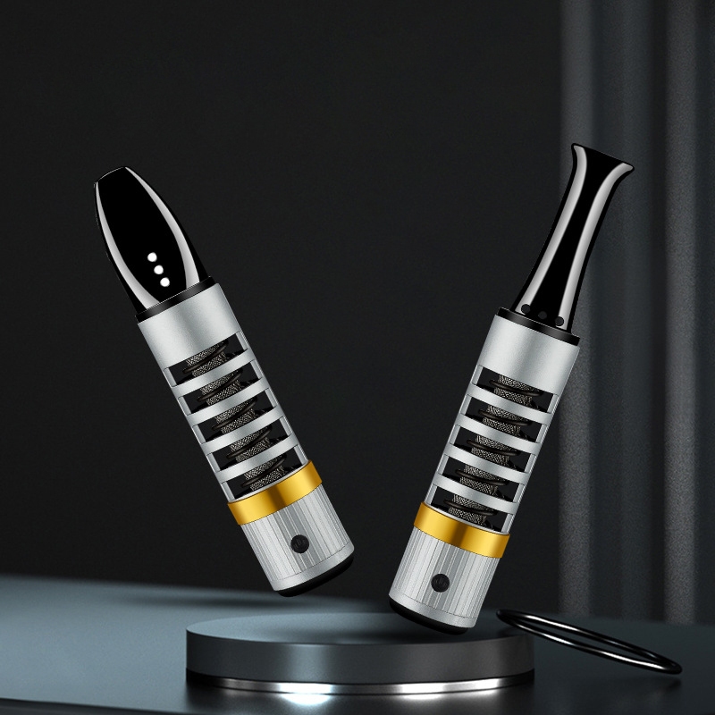 ที่เขี่ยขี้บุหรีพกพา 2in1 พร้อมไฟแช็คไฟฟ้า ที่เขี่ยบุหรีไฟฟ้า ชาร์จไฟUSB ใส่บุหรี่ได้1มวน พกง่าย ใช้งานสะดวก