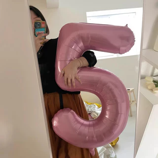 🔥ส่งจากไทย🔥 ลูกโป่งตัวเลข 40 นิ้ว สีชมพู ลูกโป่งฟอยล์ตัวเลข สำหรับตกแต่งวันเกิด ปาร์ตี้ งานเฉลิมฉลอง และแบ็คดรอปถ่ายรูป
