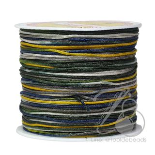 ไหมญี่ปุ่น สีทูโทน (30 หลา) เบอร์ 72 เชือกถักข้อมือ ไหมถักงานข้อมือ