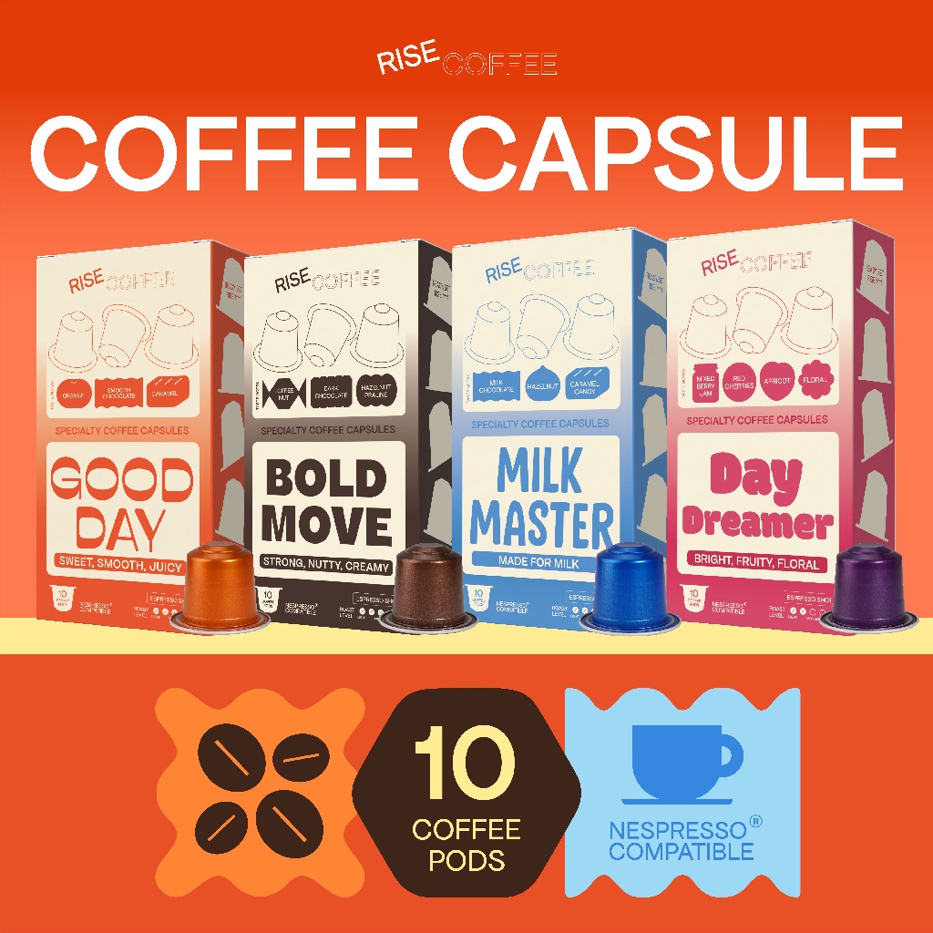RISE COFFEE กาแฟแคปซูล Coffee Capsule สำหรับเครื่อง Nespresso