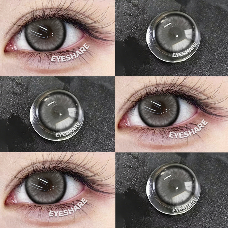 {COD}-Diamond-100°-600° สีเทาคอนแทคเลนส์สายตาสั้นน่ารักตาโต 14.5 มม.คอนแทคเลนส์สีสำหรับหนึ่งปีจัดส่งฟรี