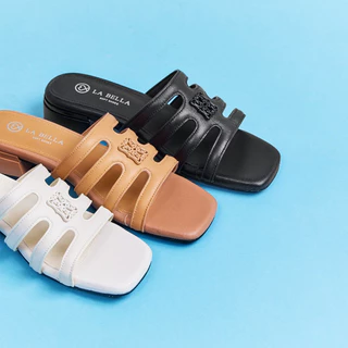 LA BELLA รองเท้าส้นเตี้ยหนังแกะ รุ่น GLADIATOR SANDALS 7 สี