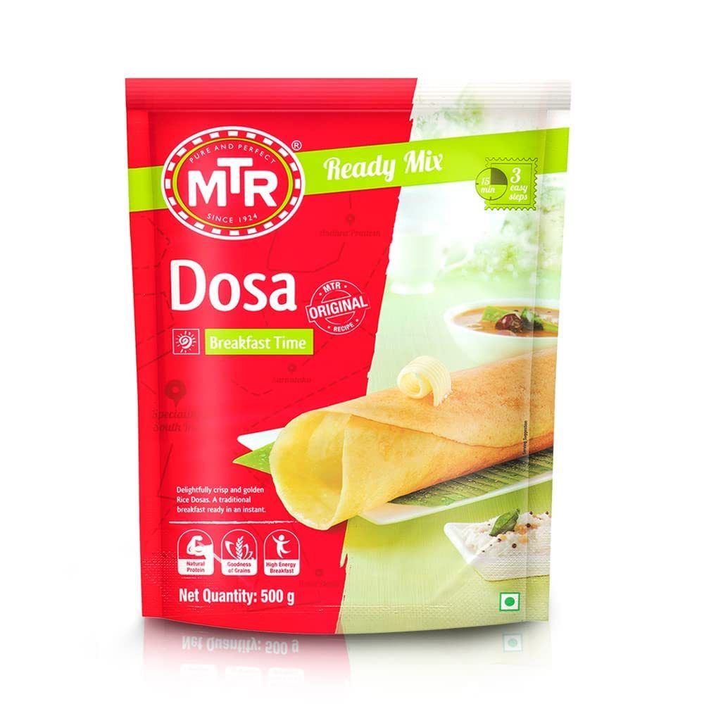MTR DOSA 500G // โดสา (แป้งข้าวเจ้าและแป้งถั่วดำสำหรับทำ โดสา ) 500G
