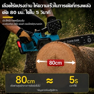 BOCHEAG เลื่อยไฟฟ้าไร้สาย 12นิ้ว เลื่อยโซ่ไฟฟ้า 13800W 66800mAh*2 688VF มีถังน้ำมัน เลื่อยยนต์ตัดไม้ เลื่อยโซ่ ไร้สาย